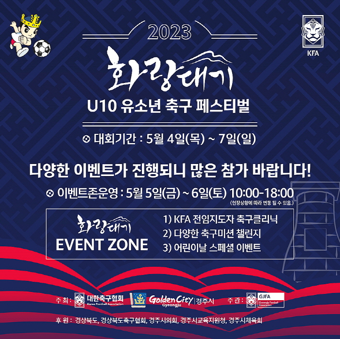 2023 화랑대기 U-10 축구 페스티벌, 경주서 4일 개막  