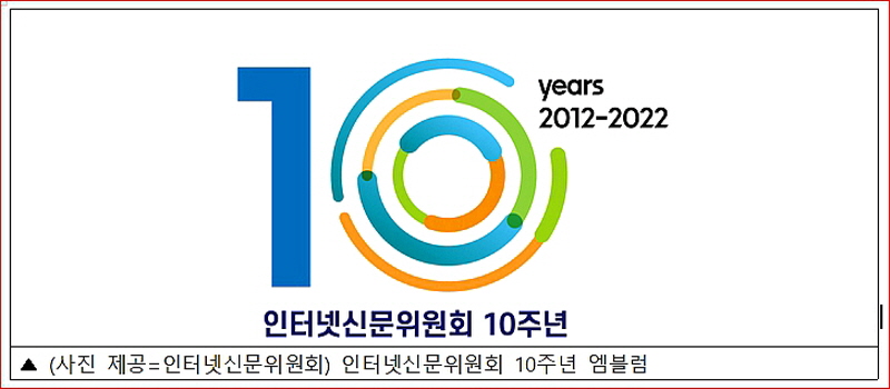 인터넷신문위원회, 출범 10주년 기념 엠블럼 발표