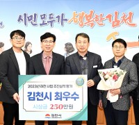 김천시, 2023년 하천 사업 추진 실적 평가 ‘최우수’ 기관 선정